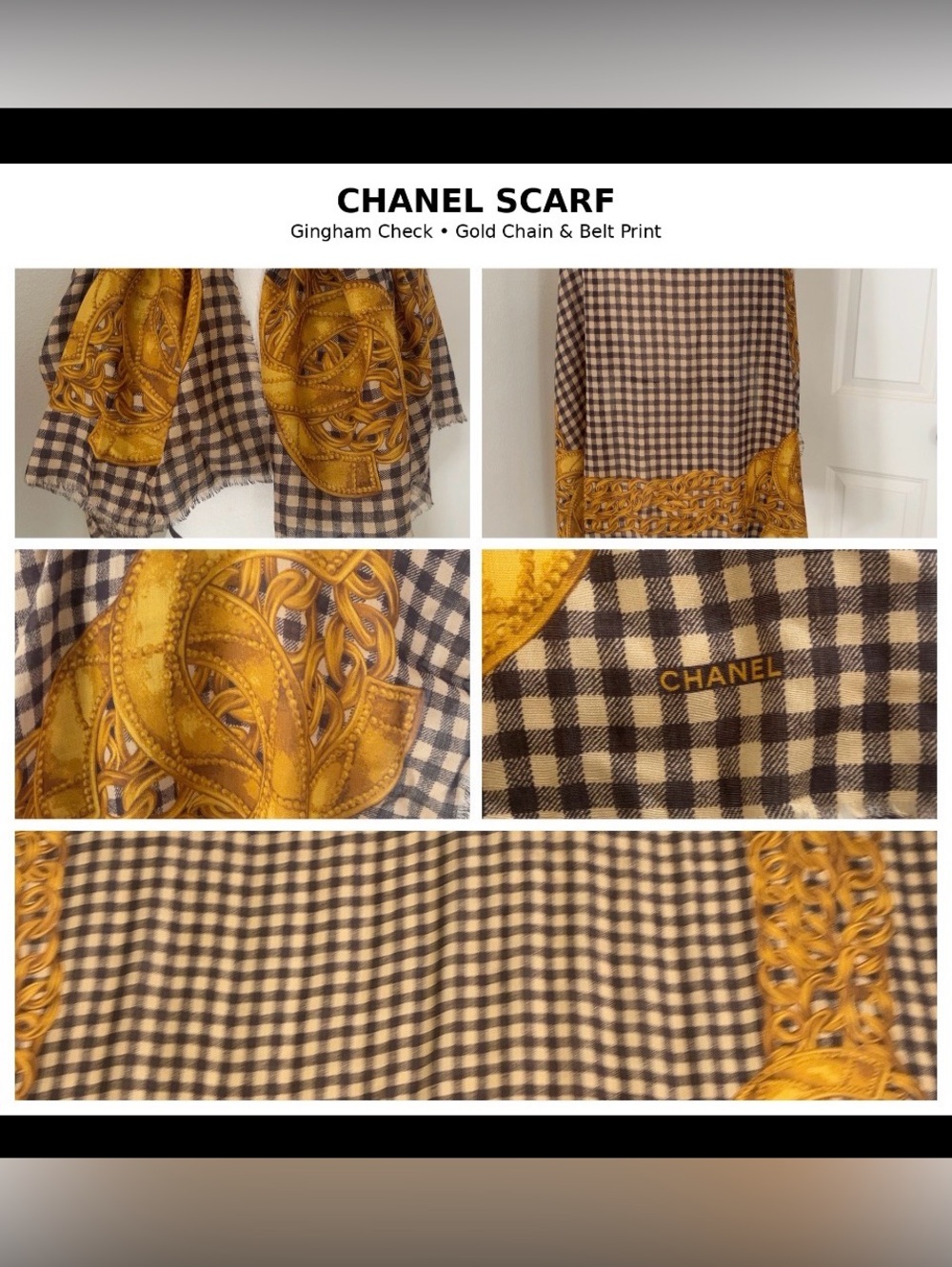 Beautiful, rare equestrian, silk, Chanel scarf